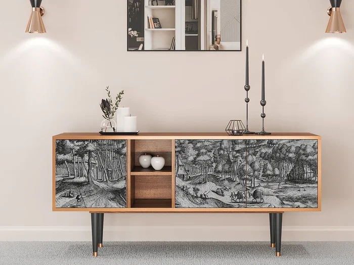 Mueble de TV – 150х69х41 cm – T5 – Rusticorum, Nogal