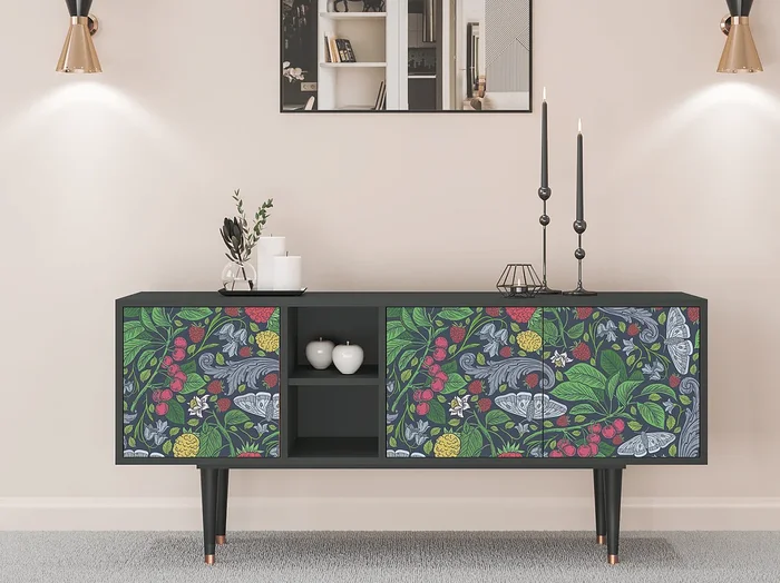 Mueble de TV – 150х69х41 cm – T5 – Summer Berries, Antracita