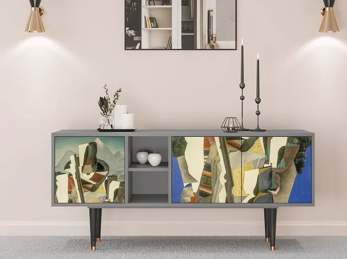 Mueble de TV – 150х69х41 cm – T5 – The Cubist Paintings , Gris