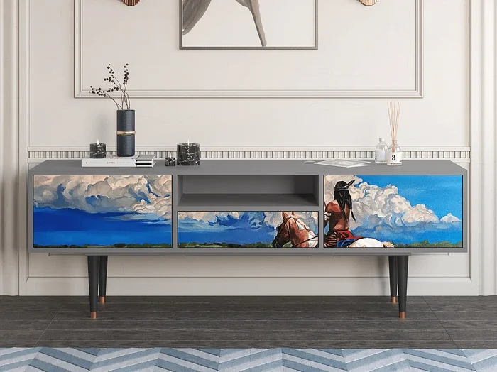 Mueble de TV – 170х59х41 cm – T6 – Thunderheads by Dean, Gris