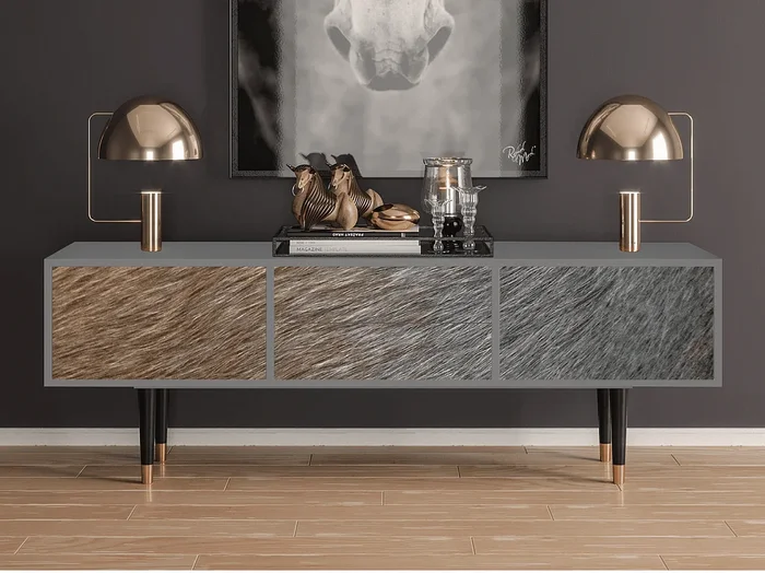Mueble de TV – 170х59х48 cm – T4 – Peanut Hair, Gris