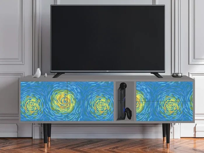 Mueble de TV – 170х69х48 cm – T1 – Van Gogh Lights, Gris