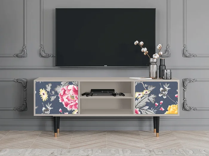 Mueble de TV – 170х69х48 cm – T2 – Dark Flower Bed, Arena
