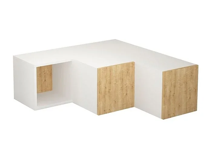 Mueble de TV de esquina con 2 cajones y 1 estante L90 cm – Compact