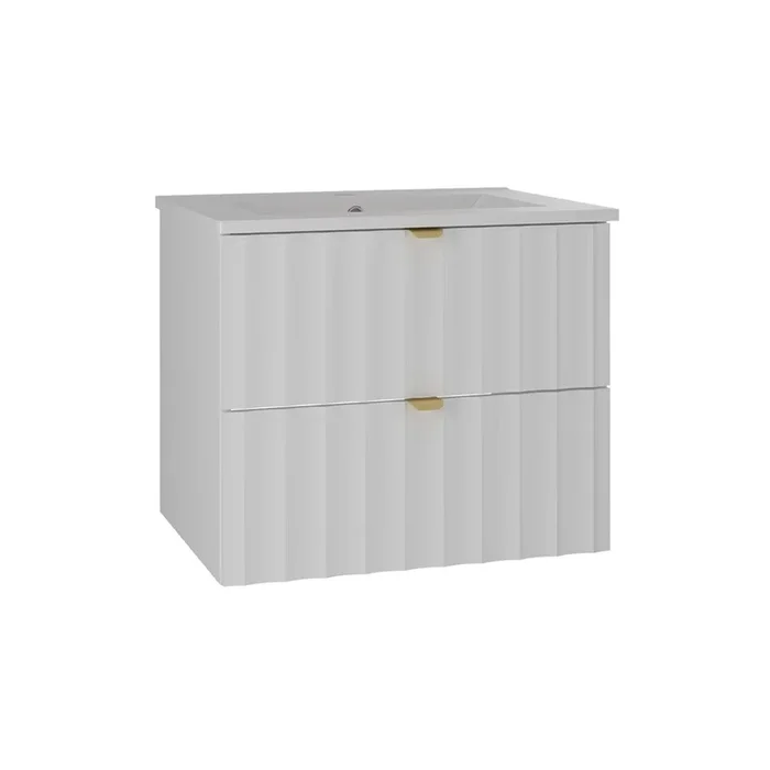 Mueble lavabo individual encastrado 60cm Lexa Blanco