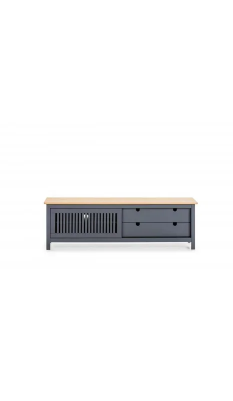 Mueble para televisión modelo Luna acabado gris 158 cm(ancho) 49.5 cm(alto) 40 cm (fondo)