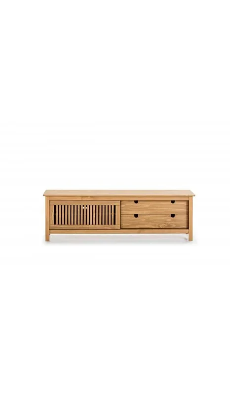 Mueble para televisión modelo Luna acabado natural 158 cm(ancho) 49.5 cm(alto) 40 cm (fondo)