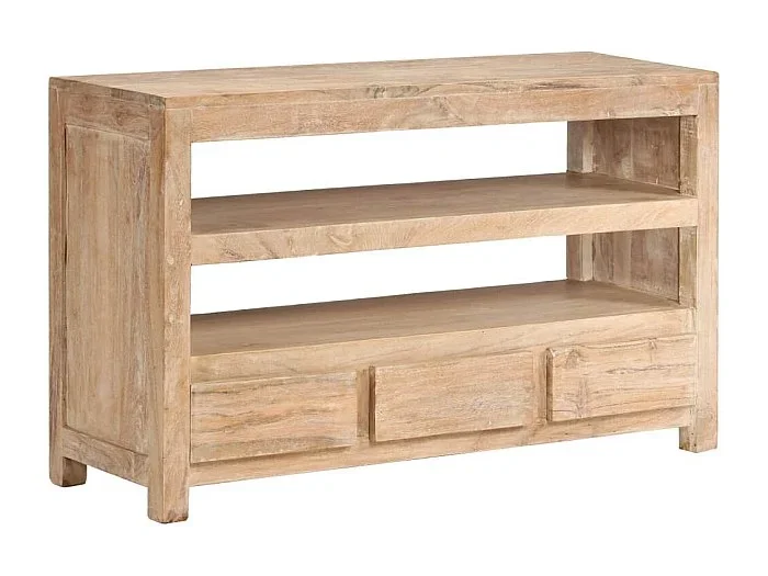 Mueble para TV Buffet para TV diseño práctico madera maciza de acacia 90 cm marrón claro 2502125