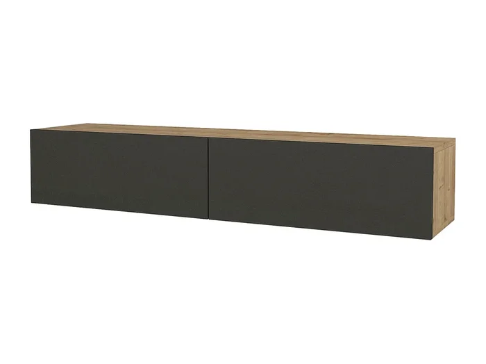 Mueble TV 135 x 31 x 25 cm efecto roble y antracita 03_0007866