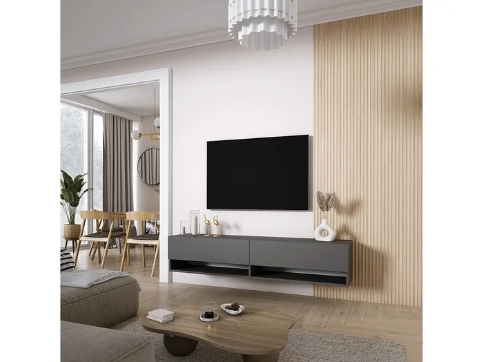 Mueble TV 170 cm Antracita, 170 × 32 × 34 cm