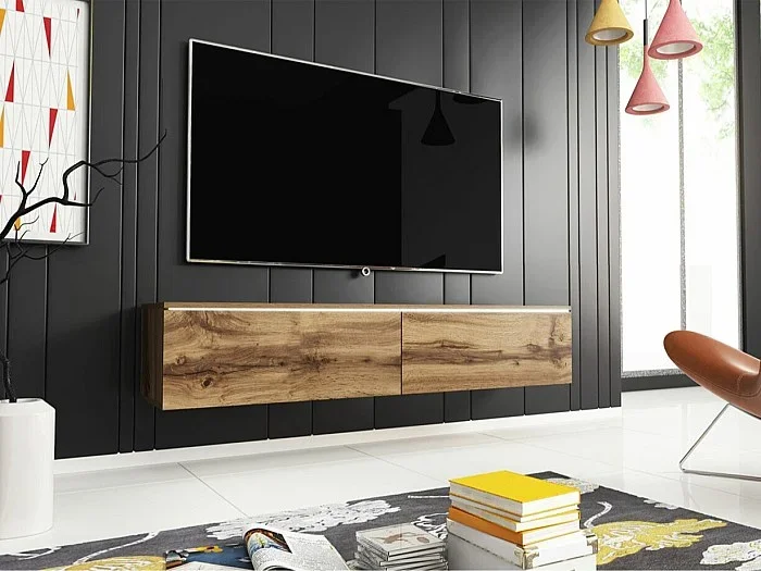 Mueble TV Sarasota 120, Wotan roble, Número de puertas 2.00, 140x30x33cm