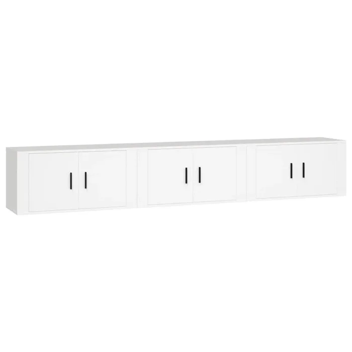 Muebles para TV de pared 3 unidades blanco 80×34,5×40 cm