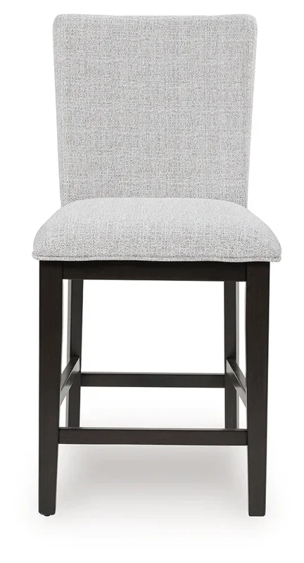 Neymorton Dark Grayish Brown Counter Height Barstool, Set of 2