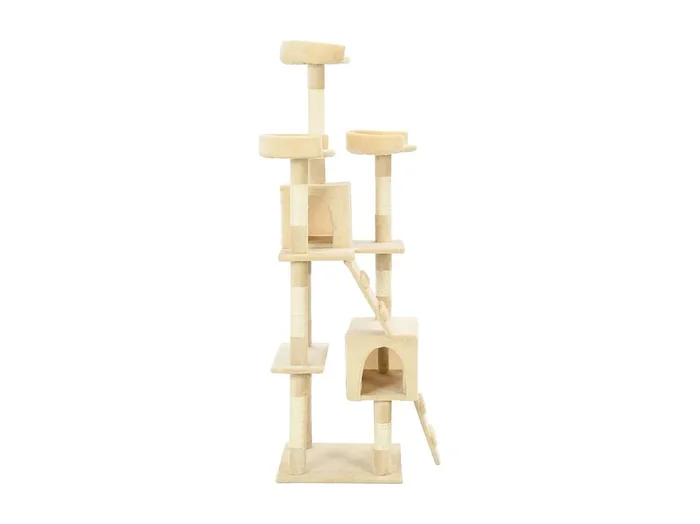 Nidrik Rascador para gatos poste rascador de sisal 170 cm beige