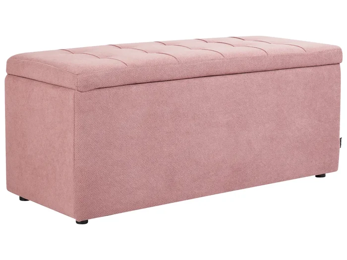 Otomana con almacenaje OREM Tela Rosa