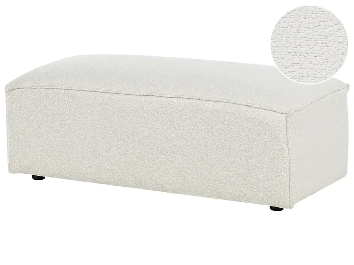Ottoman HELLNAR Boucle Off-White