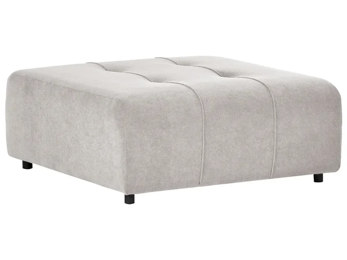 Ottoman INNVIK Fabric Light Grey
