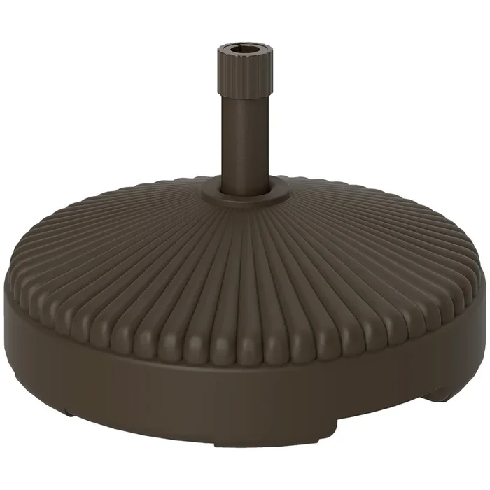 Outsunny Base para Sombrilla Redonda Soporte para Parasol Pie para Sombrilla Rellenable con Agua 23L o Arena 28kg para Jardín Terraza Marrón