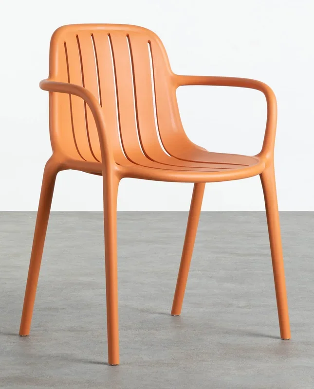 Pack 2 Sillas de Comedor de Polipropileno Brand Naranja claro – The Masie