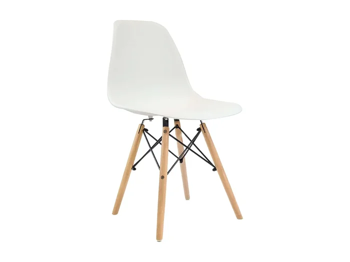 Pack 2 Sillas Nórdicas Vintage Blanco Polipropileno Patas Haya 83x51x47 cm