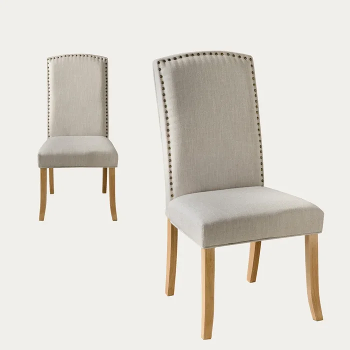 Pack 2 sillas tapizadas gris Nora Gris – Kenay Home