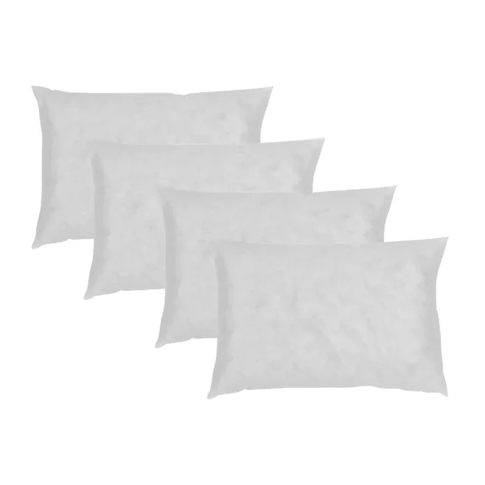 Pack 4 Rellenos de Cojín 50x30cm Fibra Hueca FusionHome