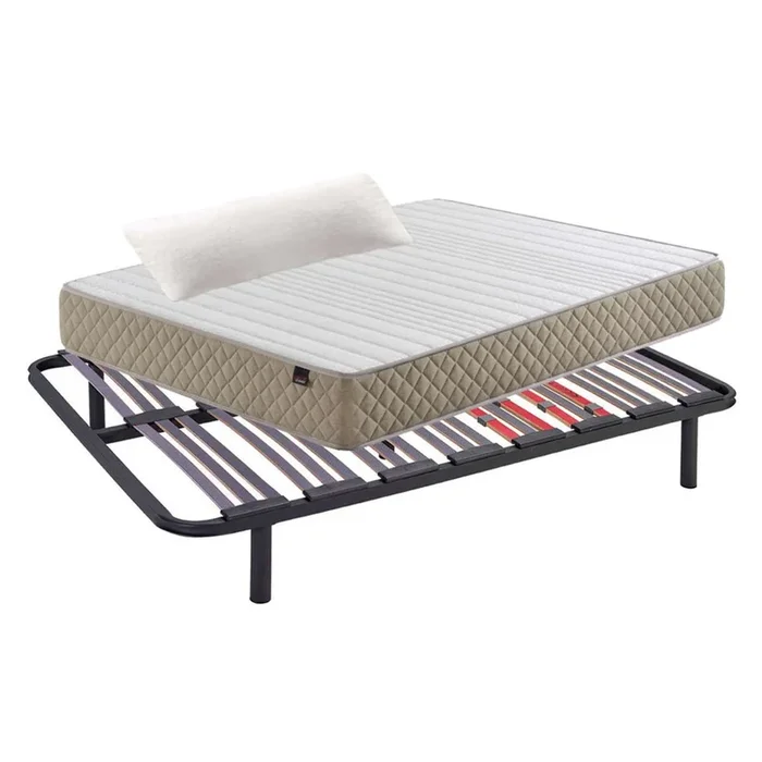 Pack Ahorro Golden Descanso Completo 105×190 cm (colchón + Somier Multiláminas + Patas + Almohada)
