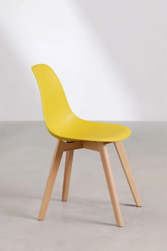 Pack de 2 Sillas de Comedor Scand Nordic Amarillo Curri – SKLUM