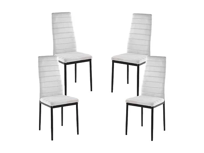 Packs Sillas Comedor – Pack 4 Sillas Lauter Terciopelo – Gris claro