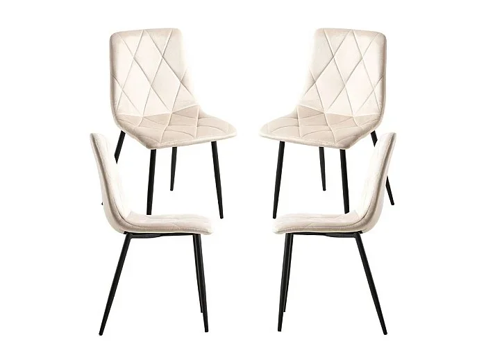 Packs Sillas Comedor – Pack 4 Sillas Lyke Terciopelo – Beige