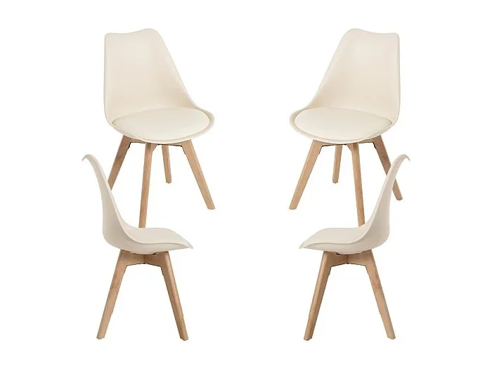 Packs Sillas Comedor – Pack 4 Sillas Synk Basic – Crema