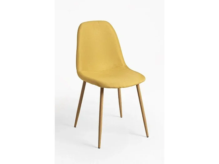 Packs Sillas Comedor – Pack 4 Sillas Teok Tela – Amarillo