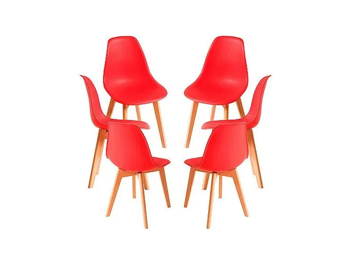 Packs Sillas Comedor – Pack 6 Sillas Kelen – Rojo