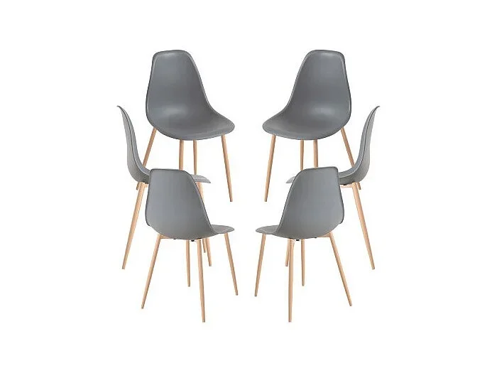 Packs Sillas Comedor – Pack 6 Sillas Mykle – Gris oscuro
