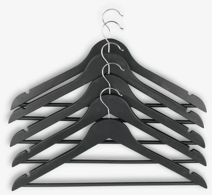 Perchas HELMUT L44cm 5 unidades negro
