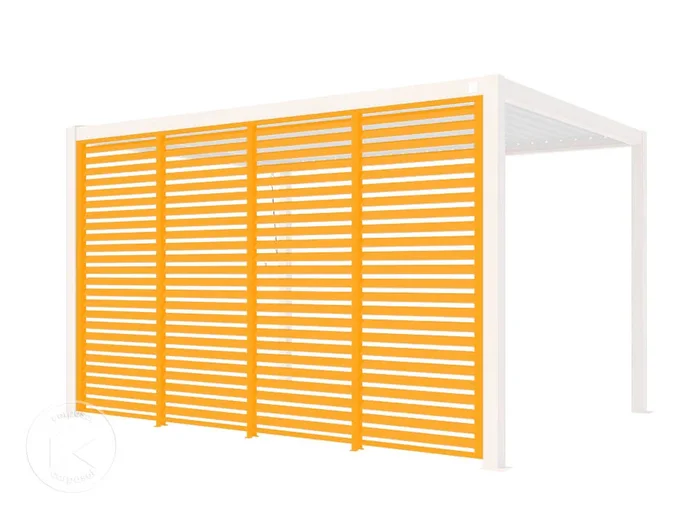Persiana de lamas estáticas de 4 piezas para Pérgola Premium de 4m de largo, antracita