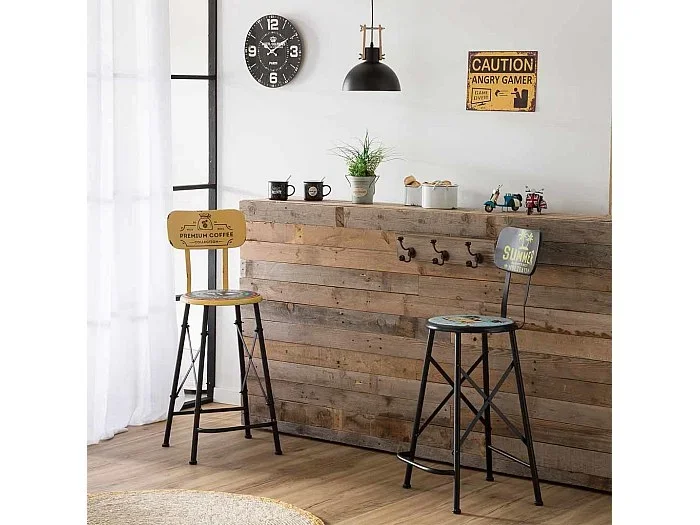Placa de de pared de metal amarilla 33x25x0,06