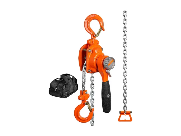 Polea de Cadena con Palanca SucceBuy, Capacidad de 249 kg, 152,4 cm, Clavija G80, para Obras de Construcción, Muelles y Almacenes