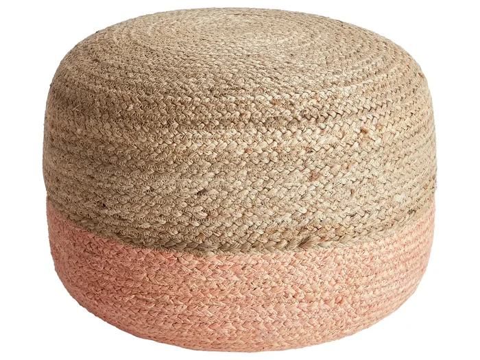 Pouffe DUKI Jute Peach Pink