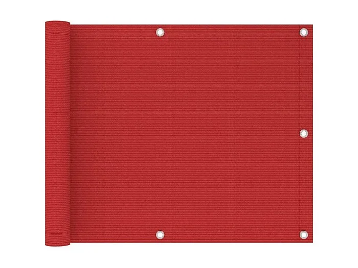 Protección visual para balcón protección visual protección visual 75 x 300 cm HDPE rojo 02_0010352