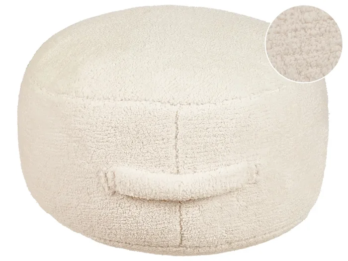 Puf ADLANA Bouclé Beige claro