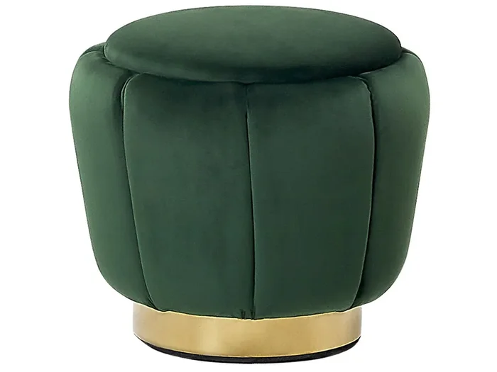Puf IRVING Terciopelo Verde oscuro