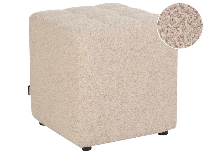 Puf KANSAS Bouclé Beige