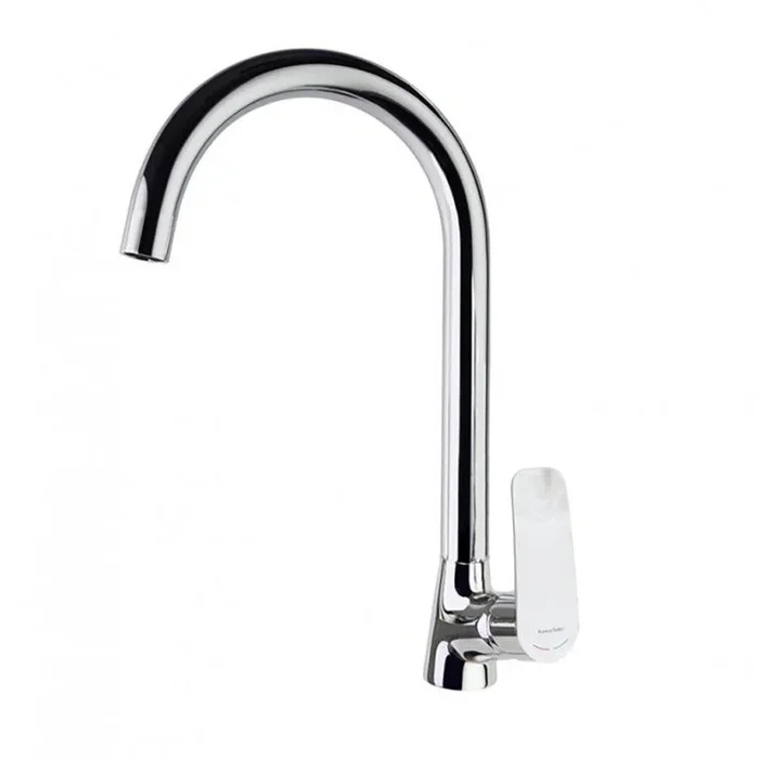 Ramon Soler Ramon Soler Grifo de Fregadero de Cocina Monomando con Caño Cisne Cromado con Sistema S2 de Ahorro de Agua Serie New Fly