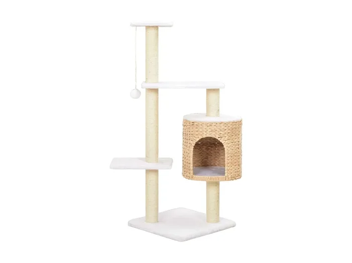 Rascador para gatos de hierba marina con poste de sisal ES908374
