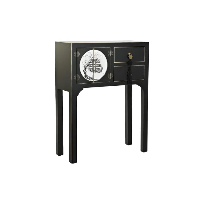 Recibidor DKD Home Decor Blanco Negro Dorado 63 x 28 x 83 cm