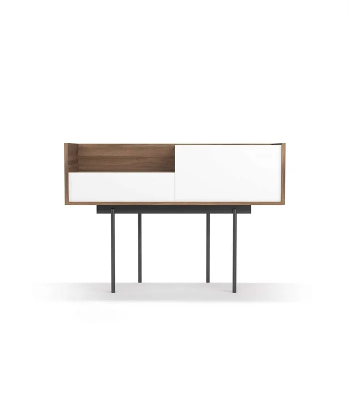 Recibidor modelo 673 acabado nogal de 84x122x42 cm
