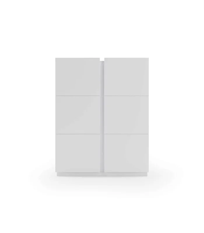 Recibidor zapatero modelo 517 acabado blanco, 122 x 95 x 35 (alto x ancho x fondo)