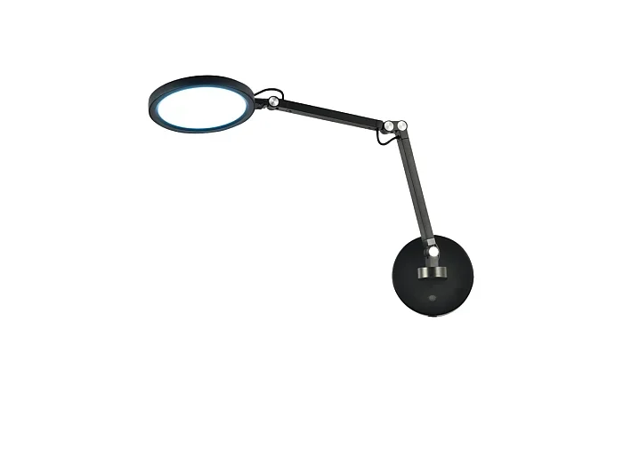 Regina – Lámpara de pared redonda ajustable Fabas Luce – Aplique LED regulable de 9 W con CCT (3000 K, 4000 K, 5000 K, 6000 K) – Negro
