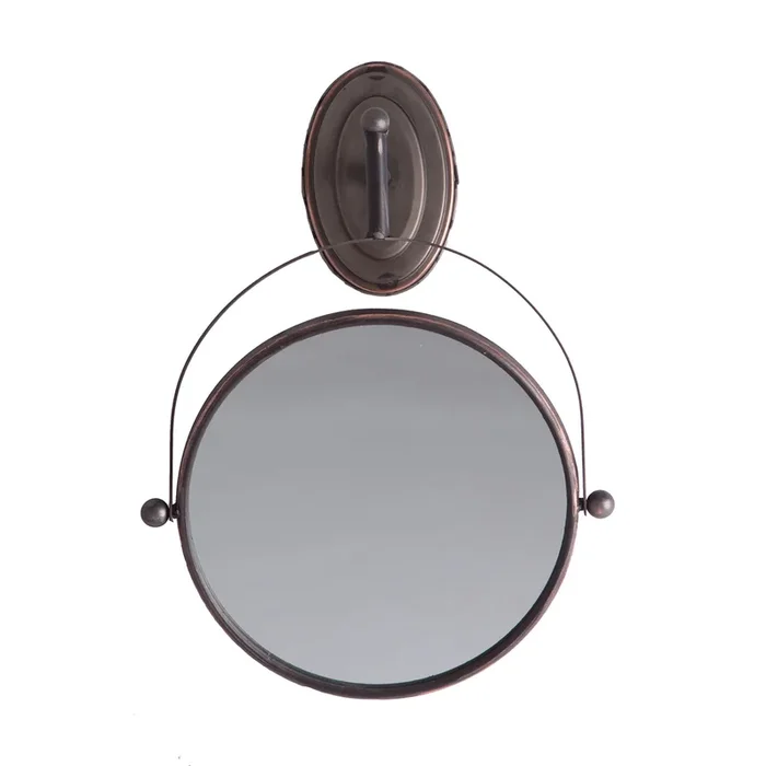 Reken Espejo, de Hierro, en color Plata, de 35x12x50cm – Lastdeco
